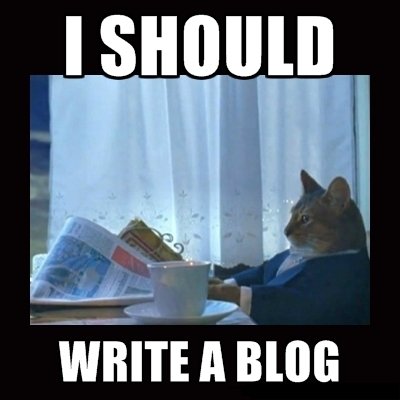 I should write a blog