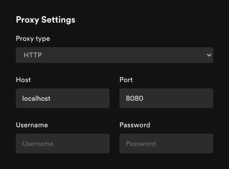 Spotfiy proxy