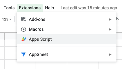 Google Apps Script opening from Google Sheets