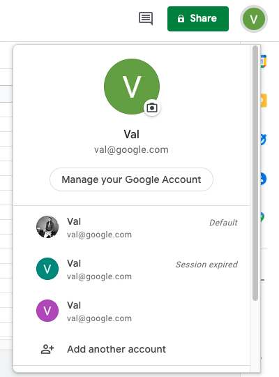 Multiple Google accounts