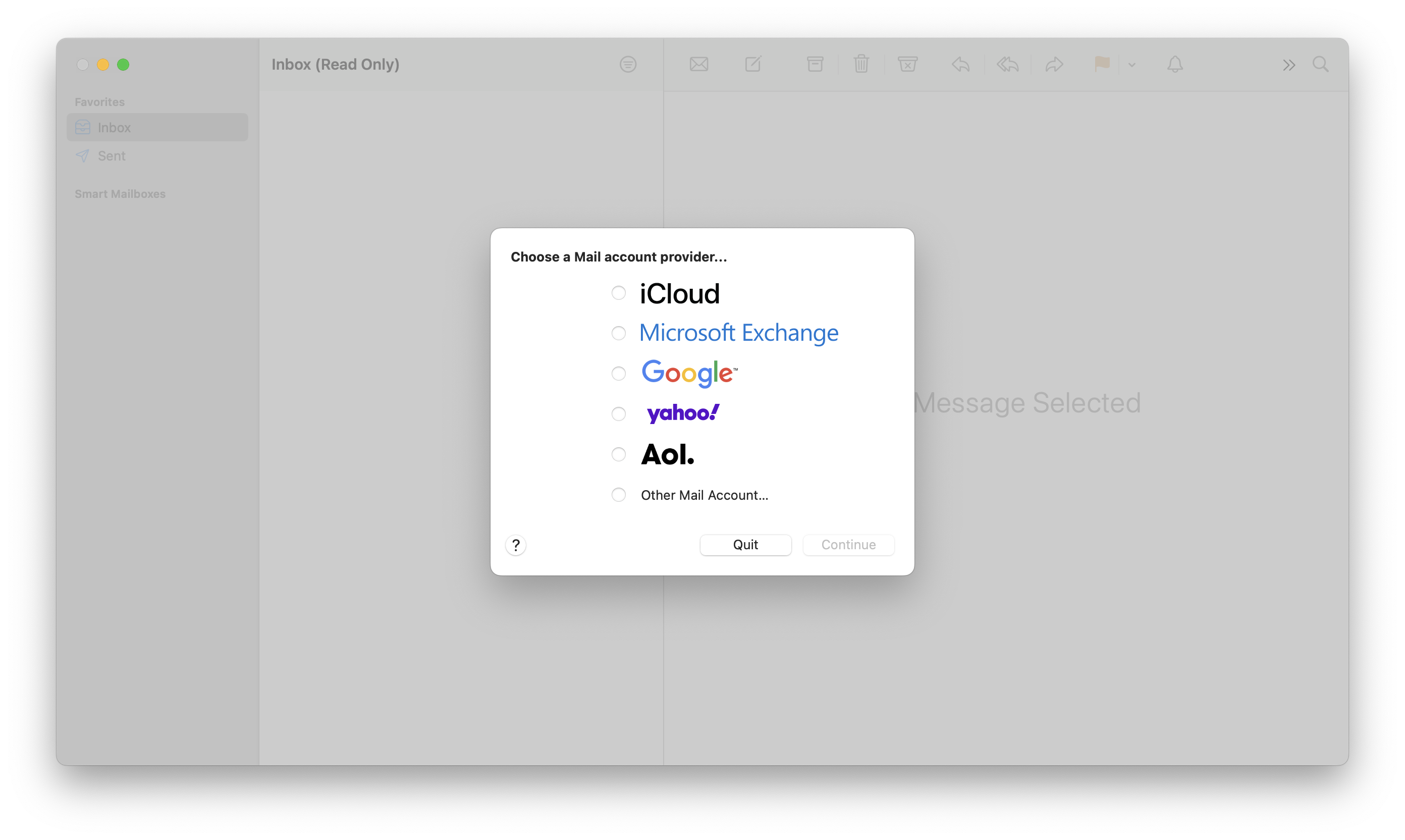 default mail application macos