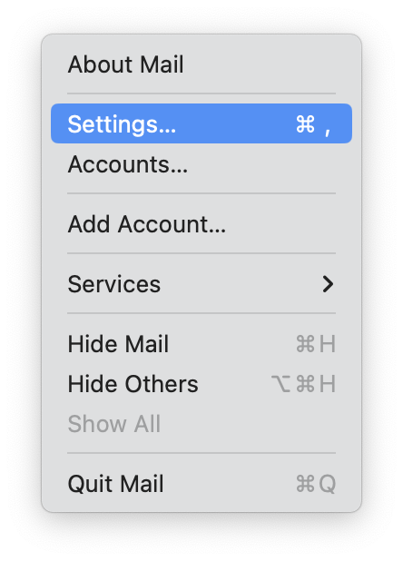 macos default mail application